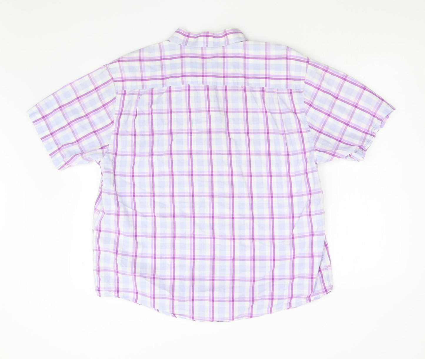 Urban Spirit Mens Purple Check   Button-Up Size XL
