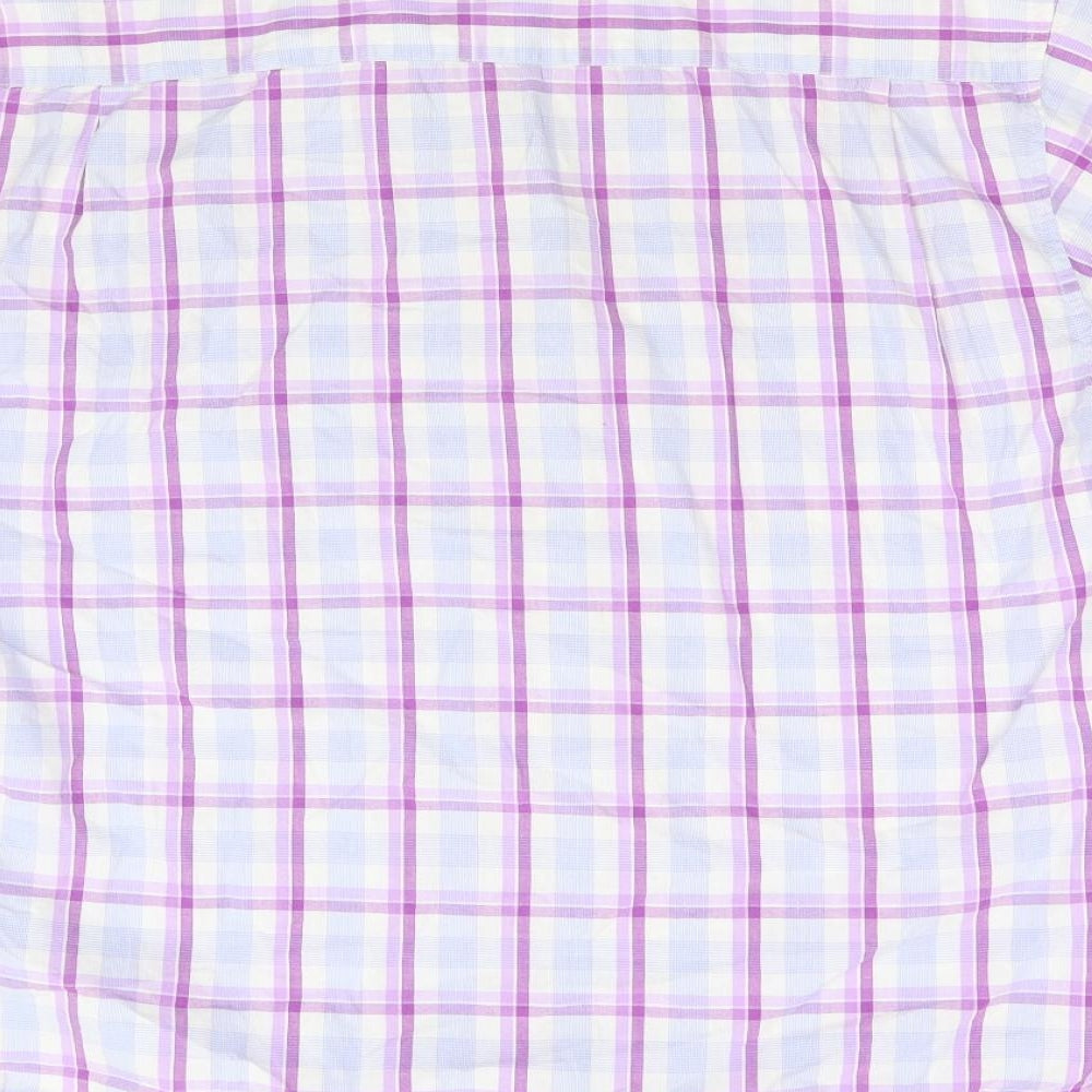 Urban Spirit Mens Purple Check   Button-Up Size XL