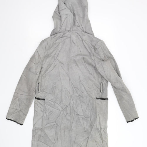 Boohoo Womens Grey   Overcoat Coat Size 10