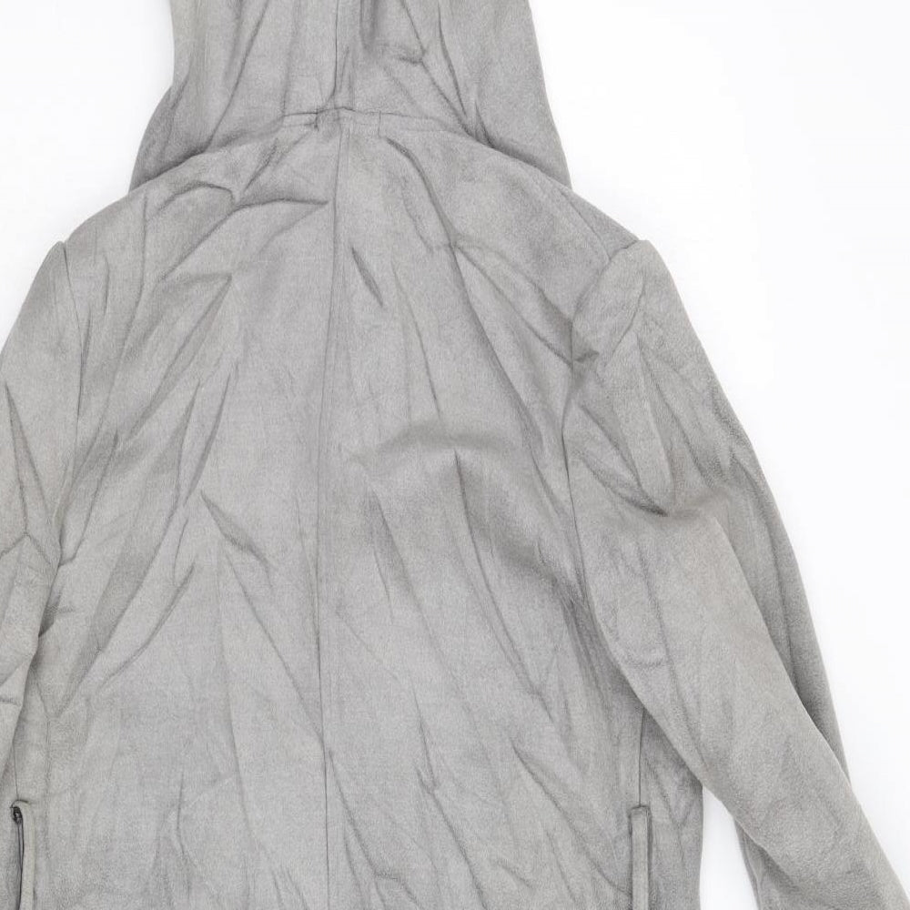 Boohoo Womens Grey   Overcoat Coat Size 10