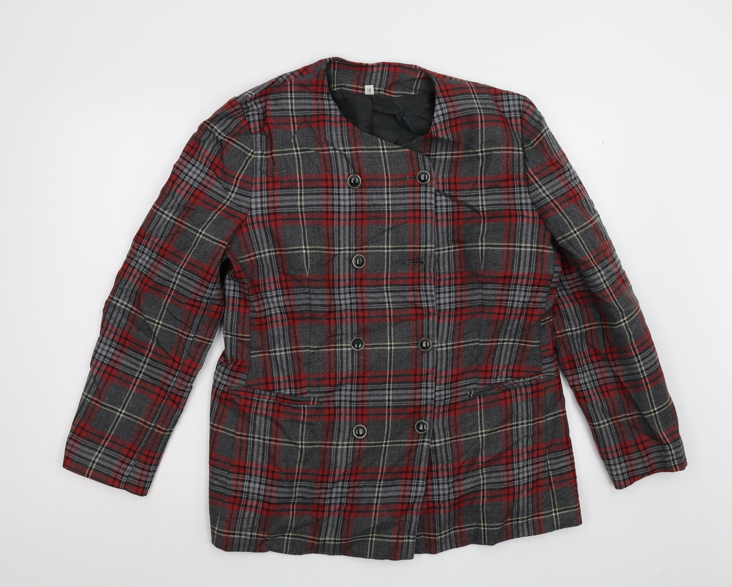 The Edinburgh Collection Womens Red Check  Jacket  Size 16