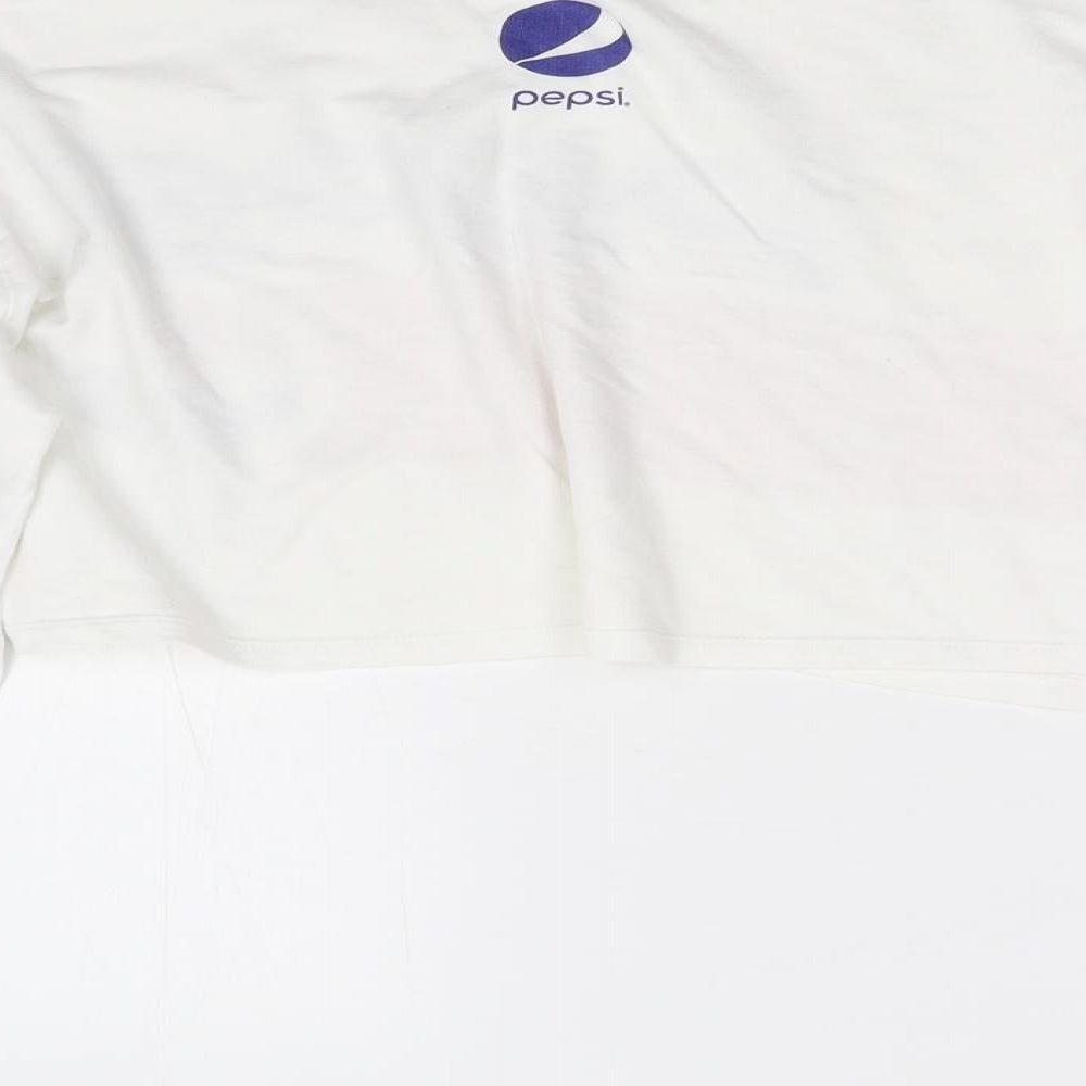 H&M Womens White   Pullover Sweatshirt Size XS  - Pepsi