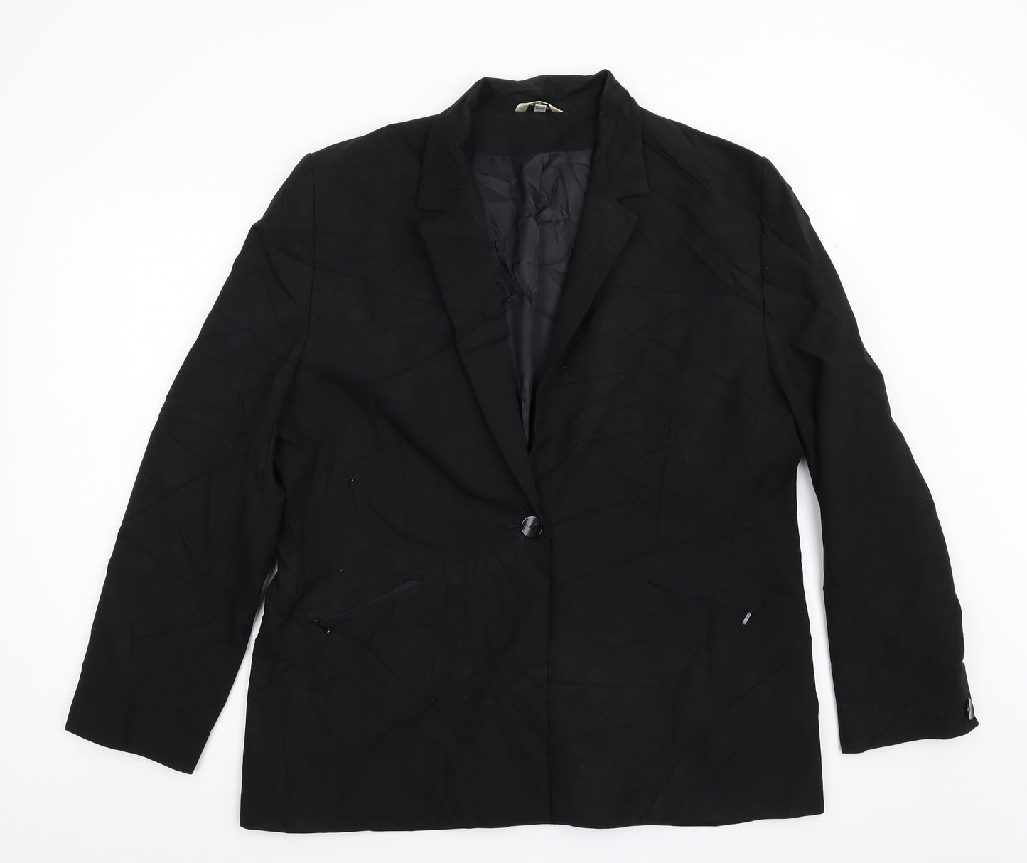 Klass Collection Womens Black   Jacket Suit Jacket Size 20