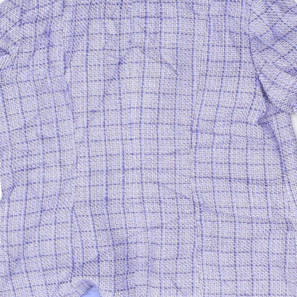 Wardrobe Womens Blue Check  Jacket Suit Jacket Size 12
