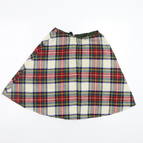 Laird Portch Girls Multicoloured Check  A-Line Skirt Size 12 Years