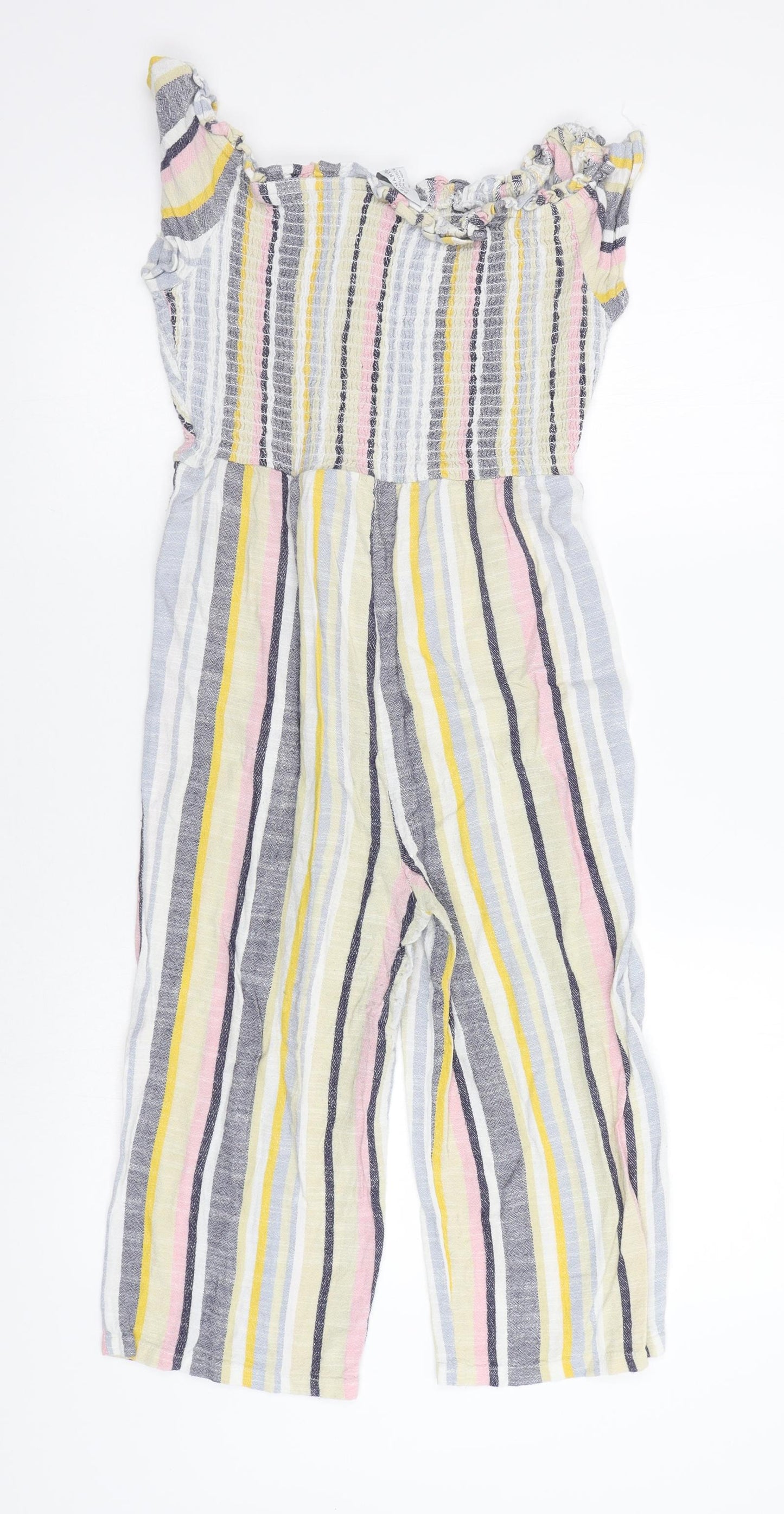 Primark Girls Multicoloured Striped  Jumpsuit One-Piece Size 12 Years