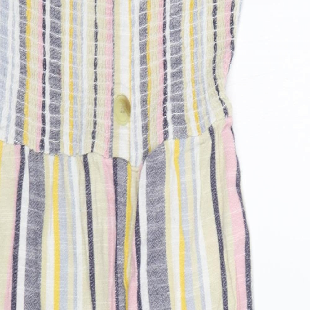 Primark Girls Multicoloured Striped  Jumpsuit One-Piece Size 12 Years