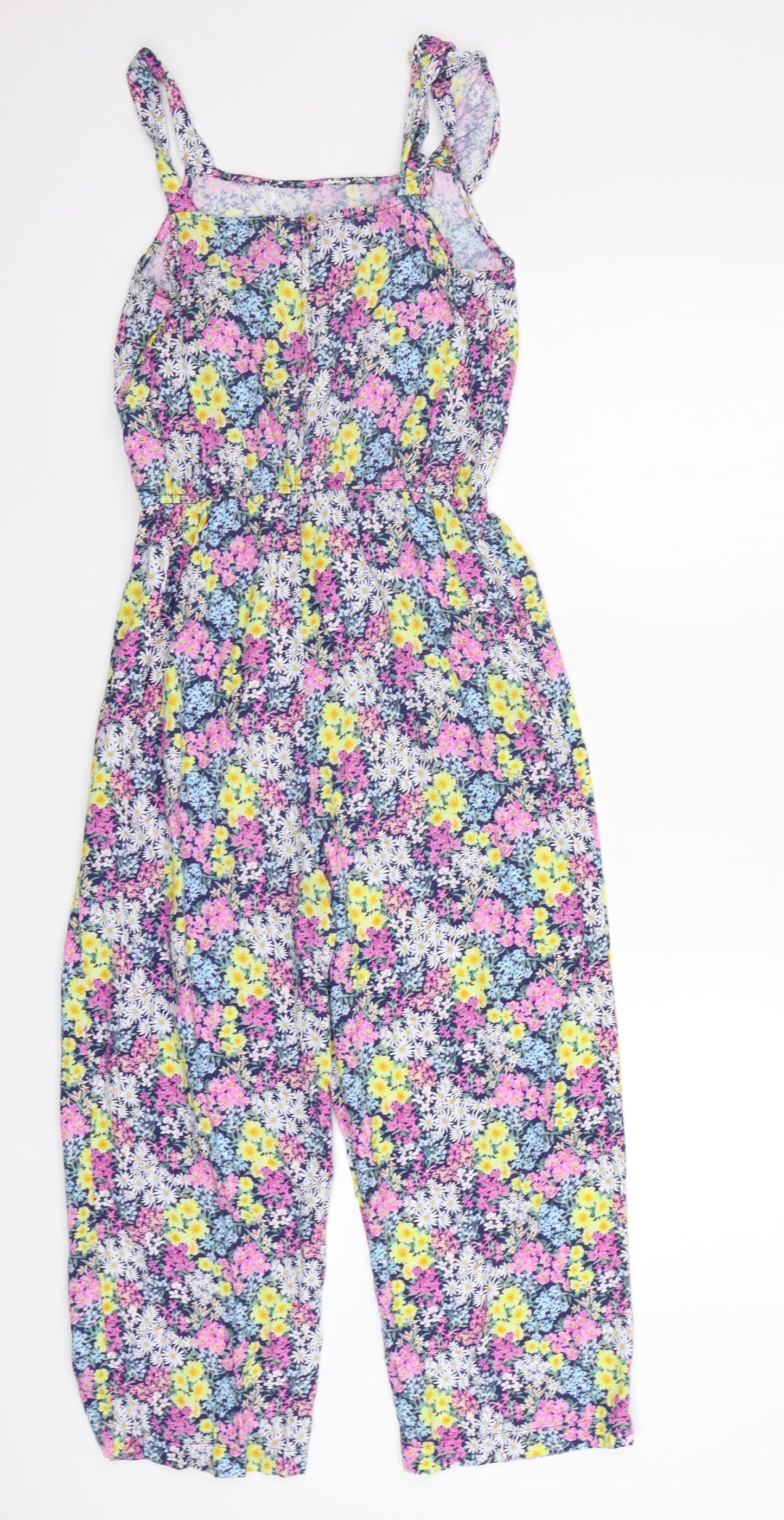 TU Girls Multicoloured Floral  Jumpsuit One-Piece Size 12 Years