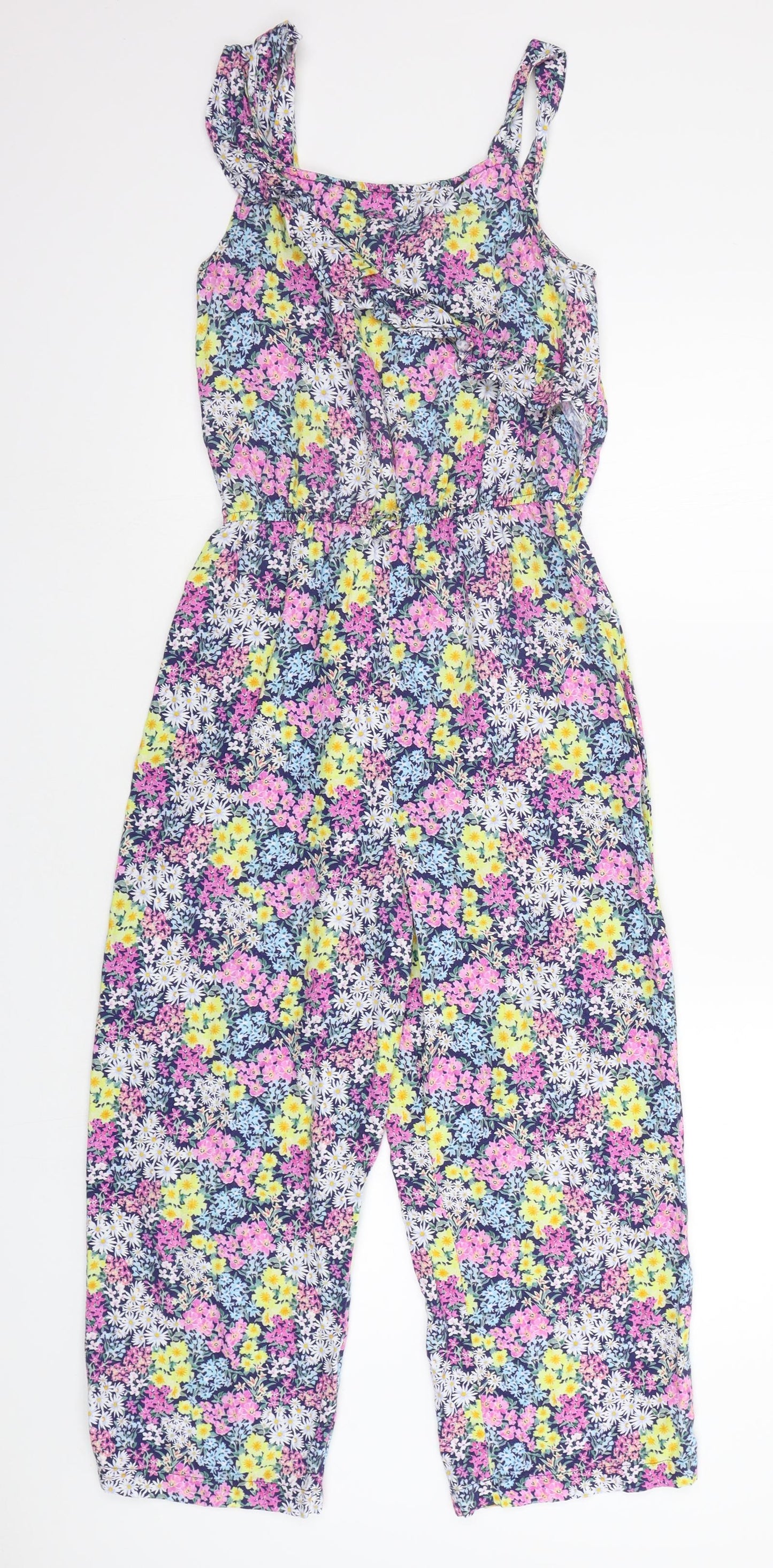 TU Girls Multicoloured Floral  Jumpsuit One-Piece Size 12 Years