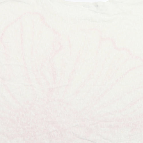 Roman Womens White Floral  Basic Blouse Size 12