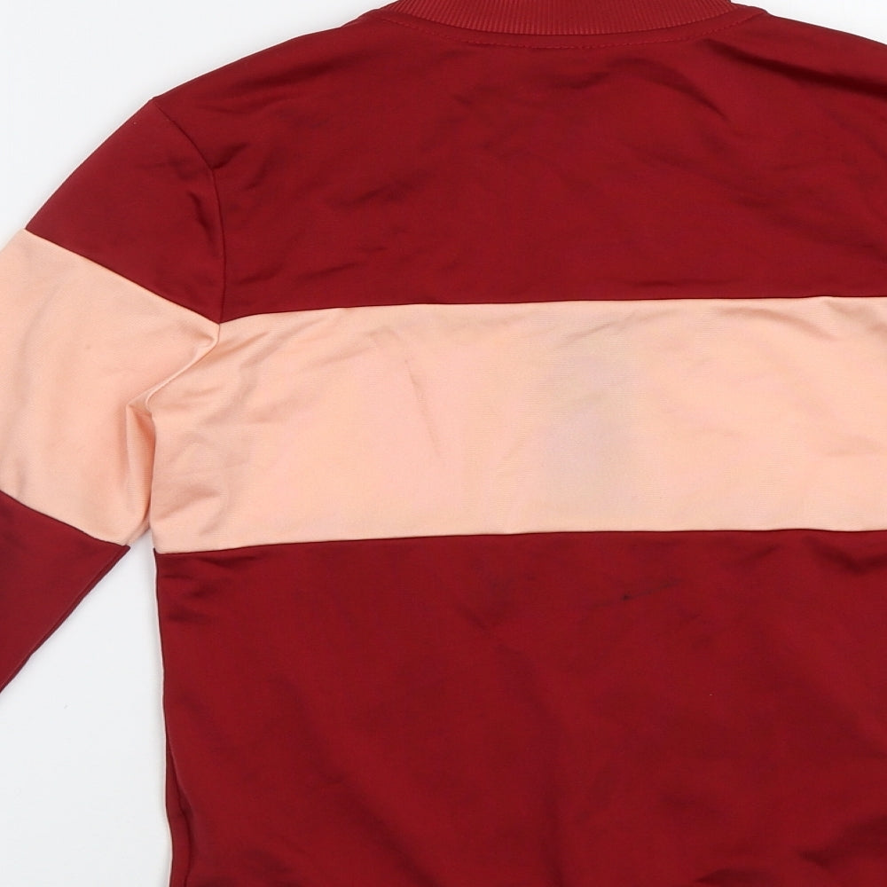 adidas Girls Red   Full Zip Sweatshirt Size 11 Years