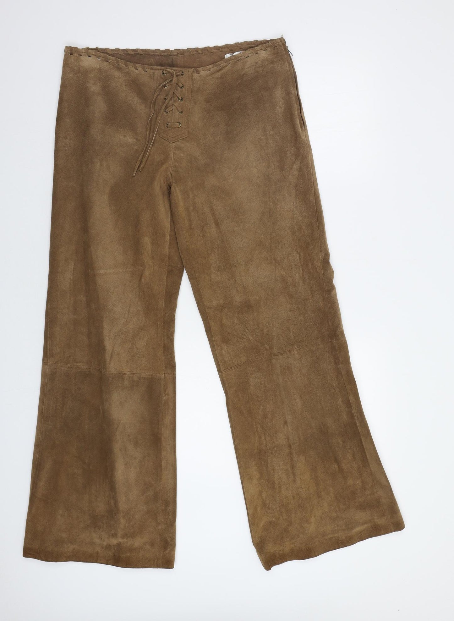 Clothes Womens Brown   Trousers  Size 14 L30 in - Suede