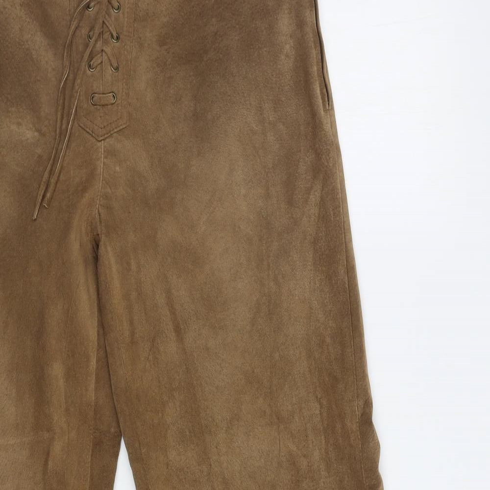Clothes Womens Brown   Trousers  Size 14 L30 in - Suede