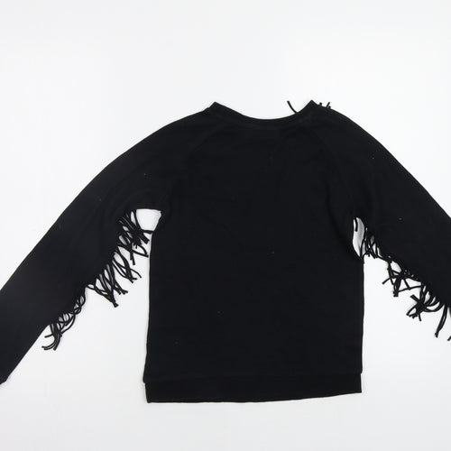 H&M Girls Black   Pullover Sweatshirt Size 8-9 Years