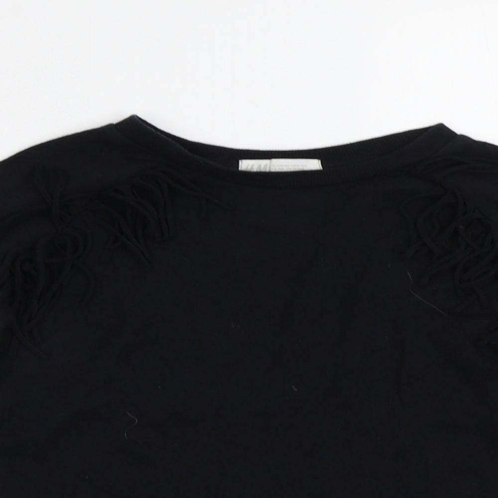 H&M Girls Black   Pullover Sweatshirt Size 8-9 Years