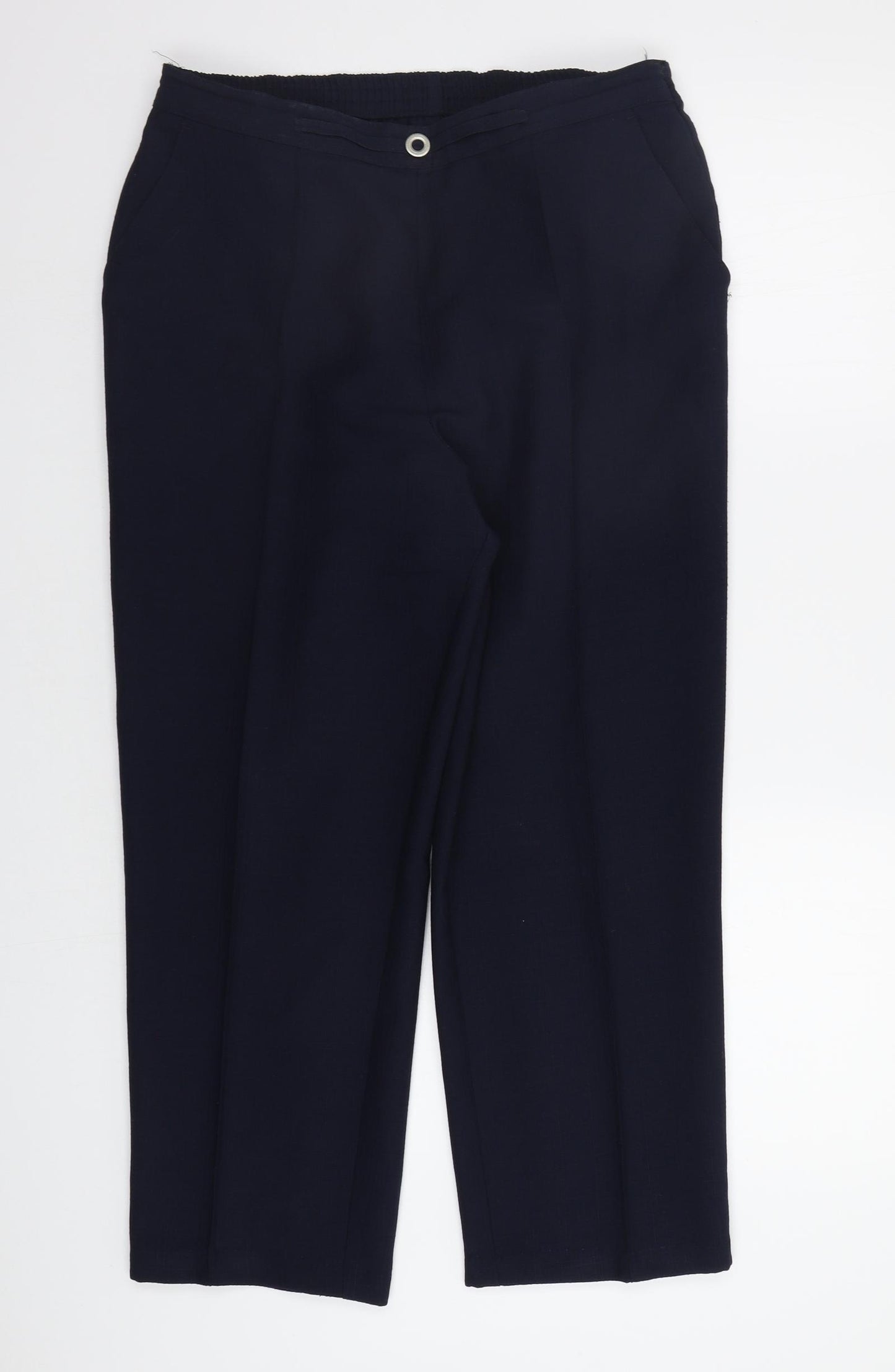 M&S Womens Blue   Trousers  Size 14 L27 in