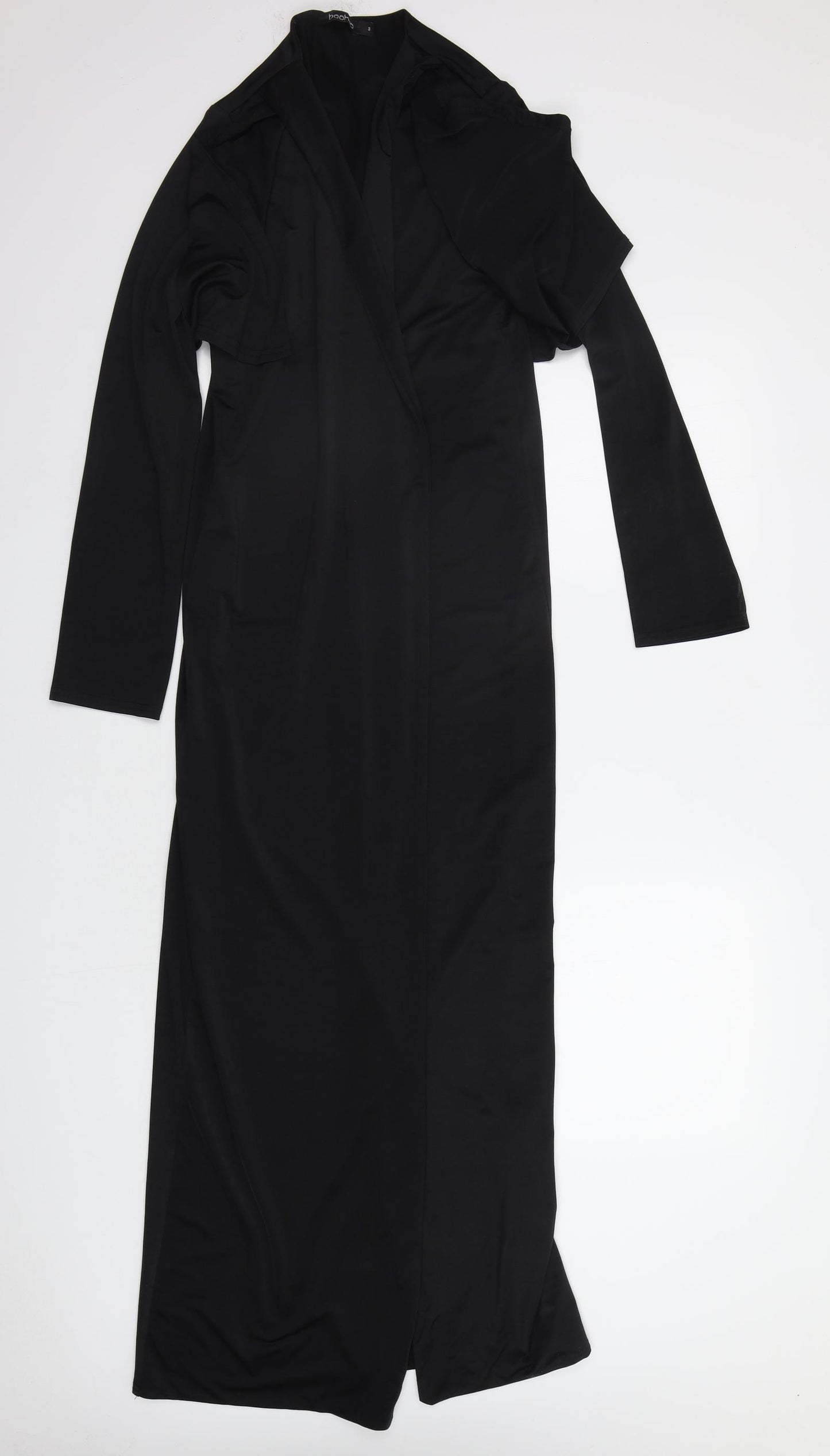 Boohoo Womens Black   Overcoat Coat Size M