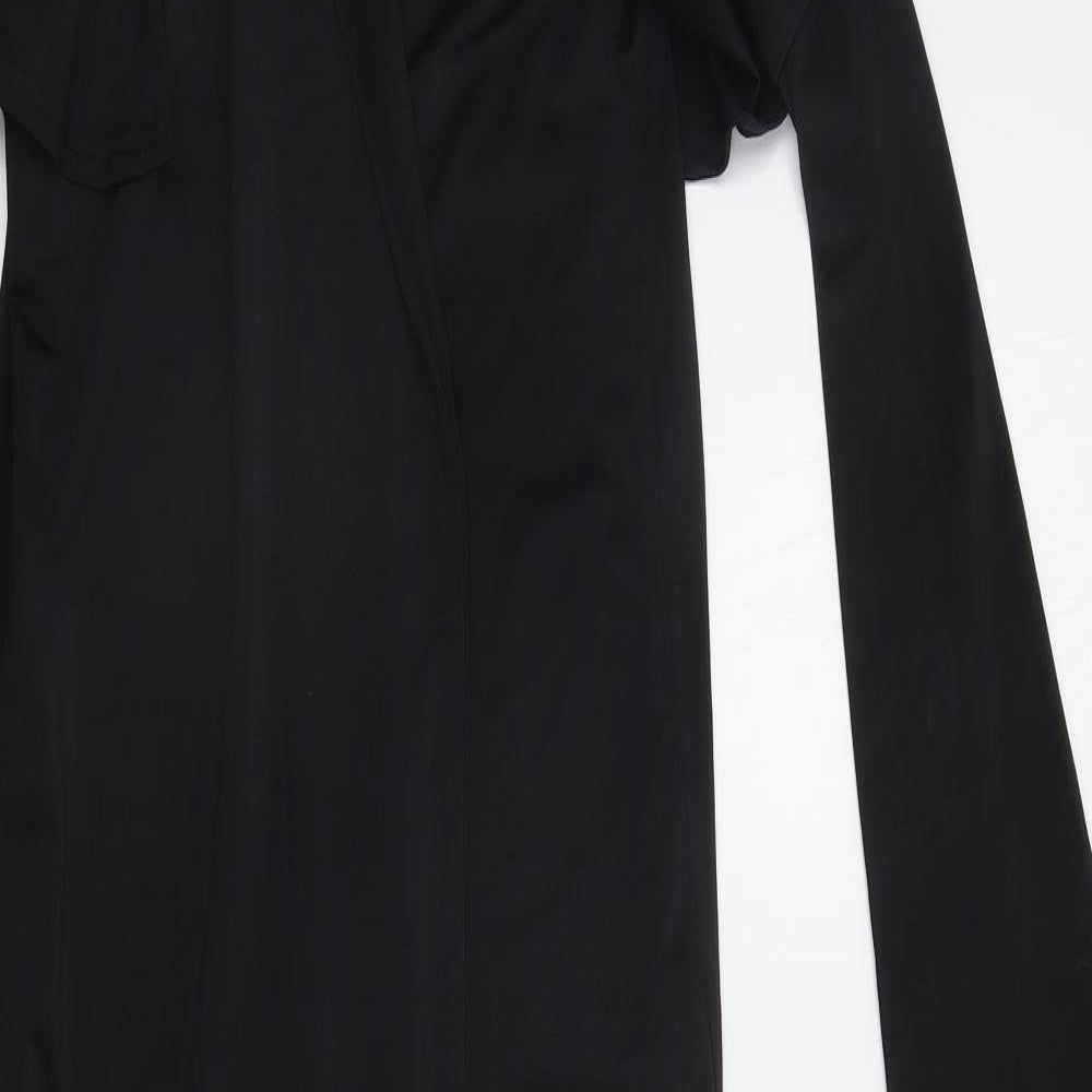 Boohoo Womens Black   Overcoat Coat Size M