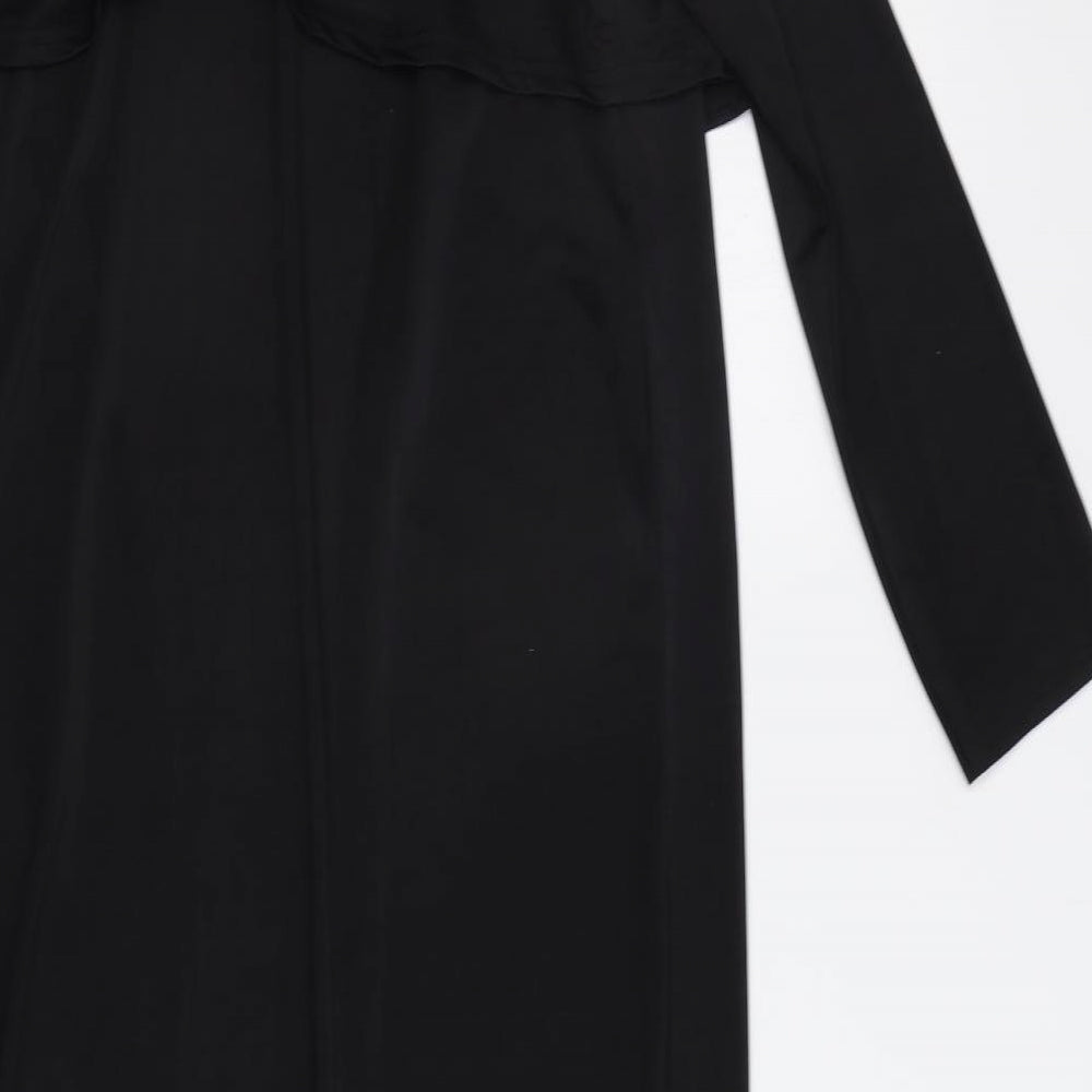 Boohoo Womens Black   Overcoat Coat Size M