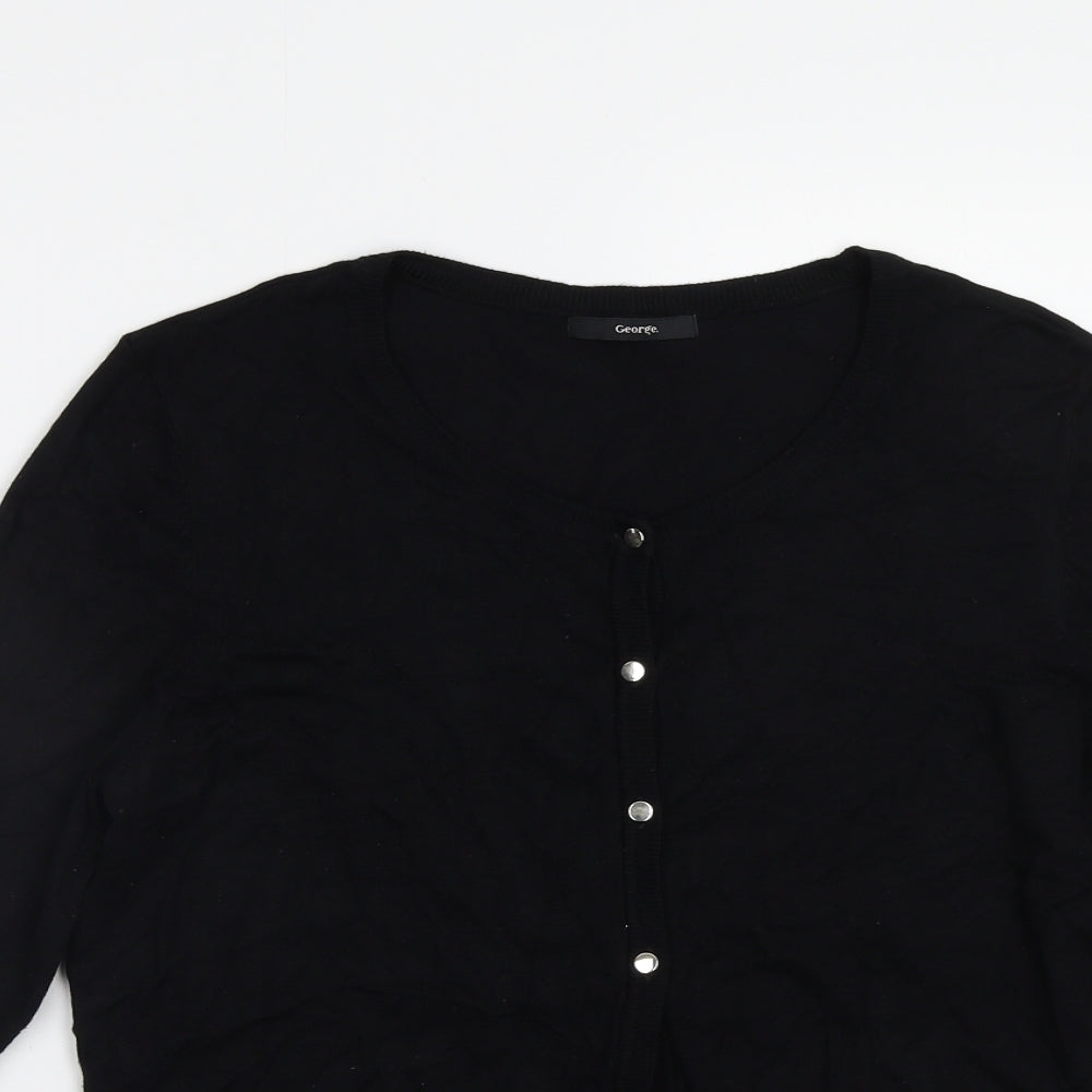 George Womens Black   Cardigan Jumper Size 16
