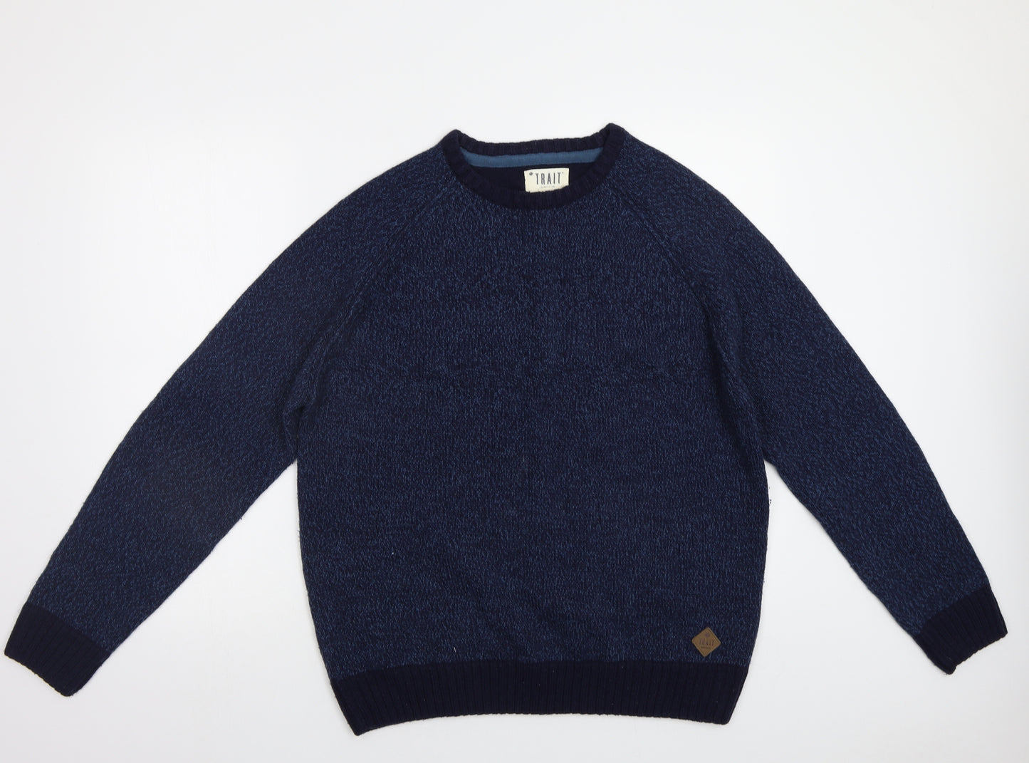 Trait Mens Blue   Pullover Jumper Size L