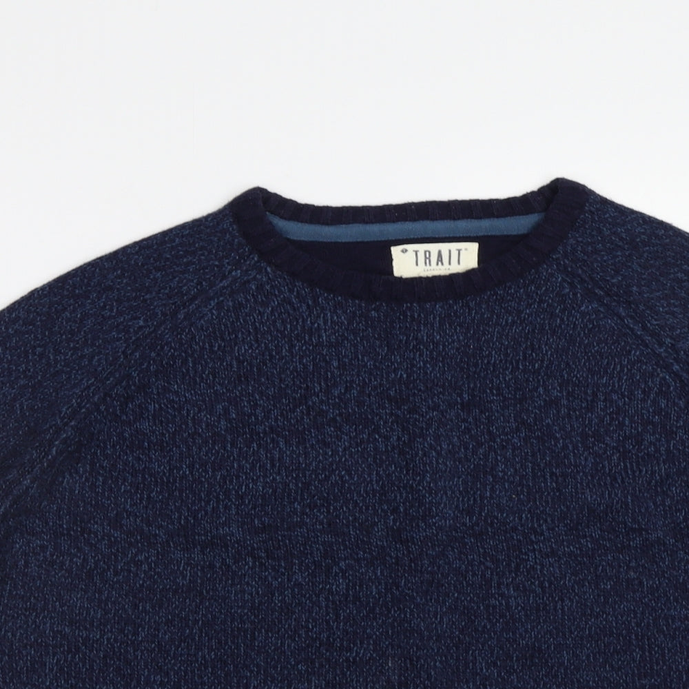 Trait Mens Blue   Pullover Jumper Size L