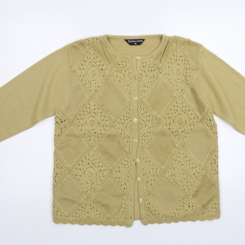 Donna Lewis Womens Beige   Cardigan Jumper Size M