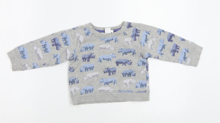 Mini Club Baby Grey Basic Blouse Size 12 Months