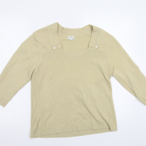 Filati Womens Beige   Pullover Jumper Size XL