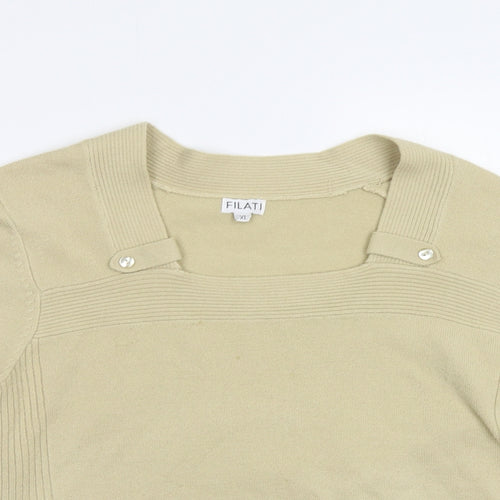 Filati Womens Beige   Pullover Jumper Size XL
