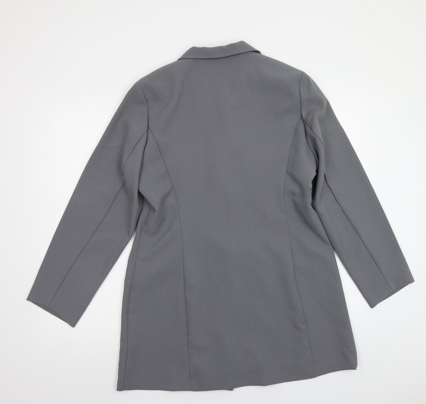 Ivory Womens Grey   Overcoat Blazer Size 14