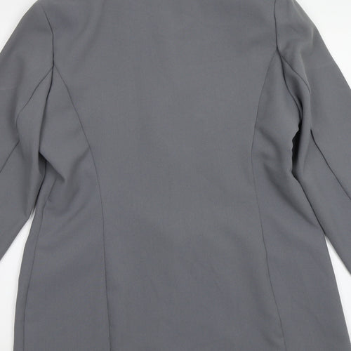 Ivory Womens Grey   Overcoat Blazer Size 14