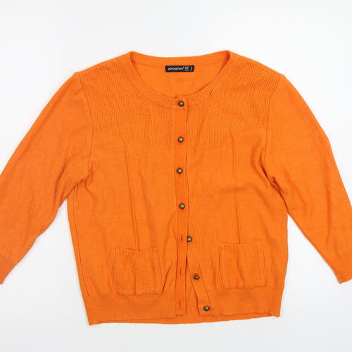 Primark Womens Orange   Cardigan Jumper