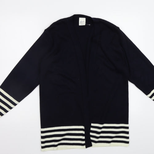 Amari Womens Blue Striped  Cardigan Jumper Size 12