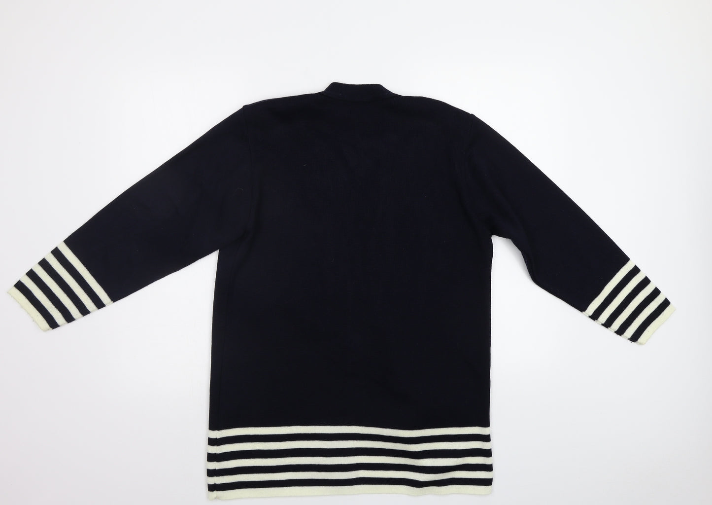 Amari Womens Blue Striped  Cardigan Jumper Size 12