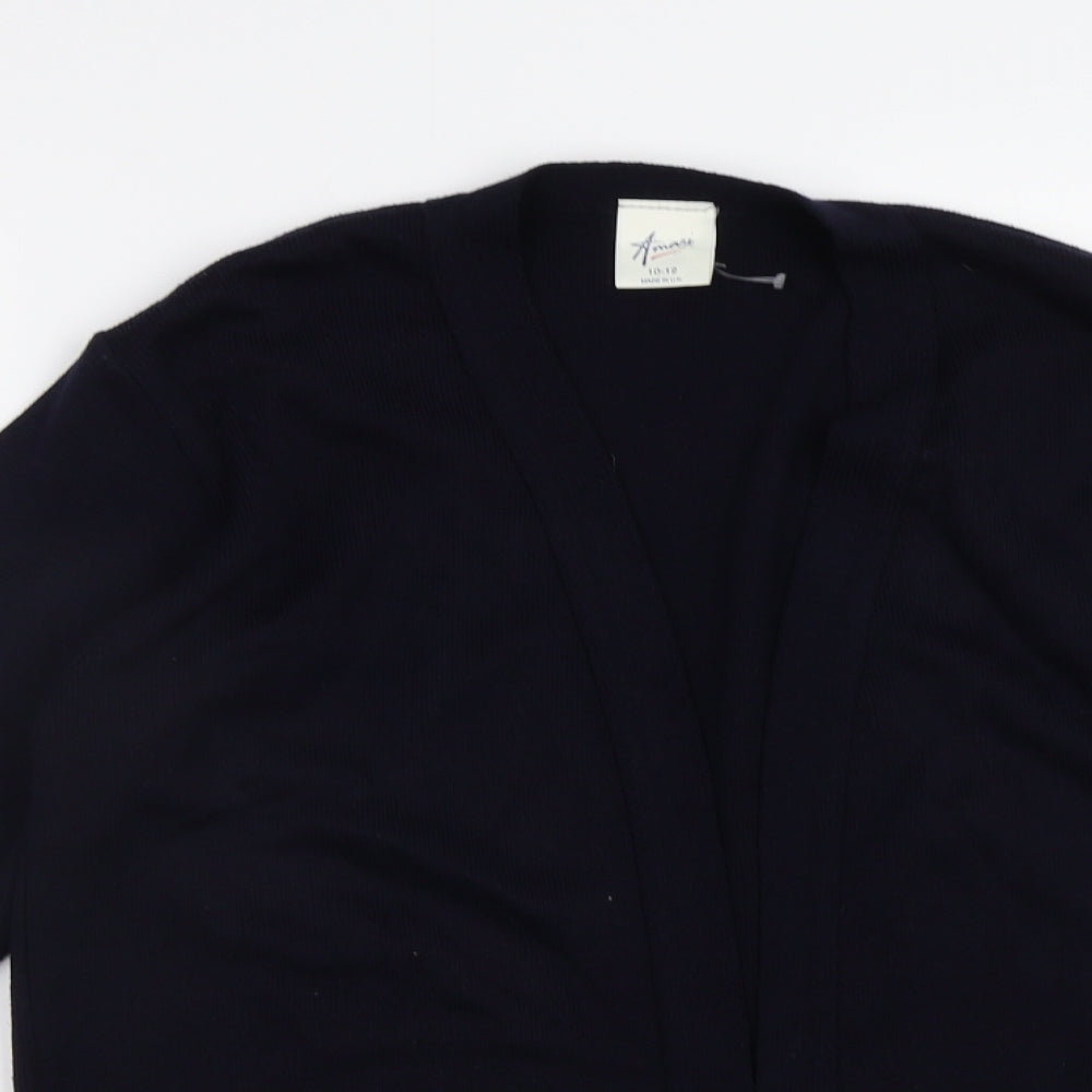 Amari Womens Blue Striped  Cardigan Jumper Size 12