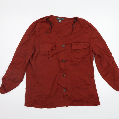 Primark Womens Brown   Basic Button-Up Size 16