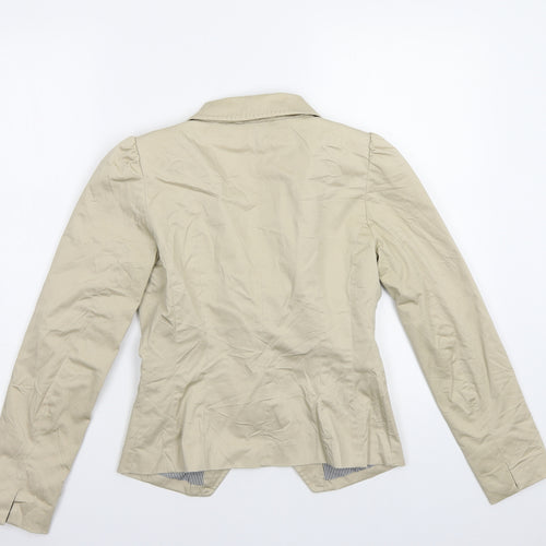 H&M Womens Beige   Jacket Blazer Size 8