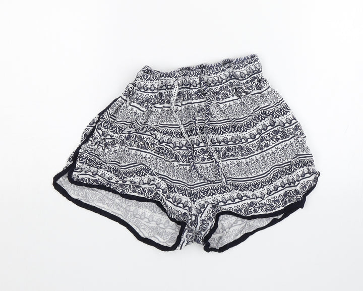 Atmosphere Womens Blue Floral Culotte Shorts Size 10
