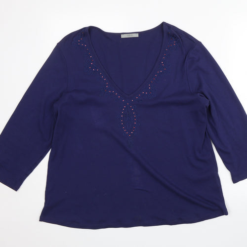 Marks and Spencer Womens Blue   Basic Blouse Size 20