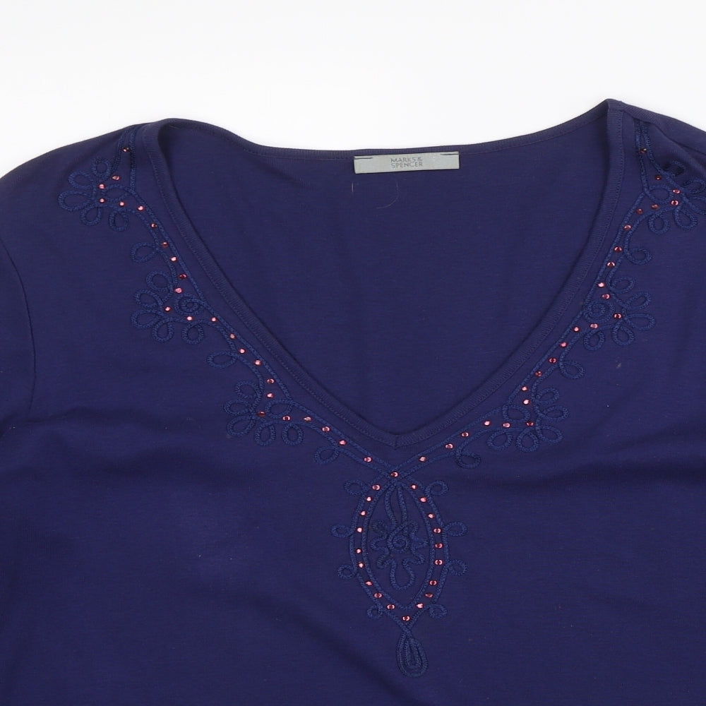Marks and Spencer Womens Blue   Basic Blouse Size 20