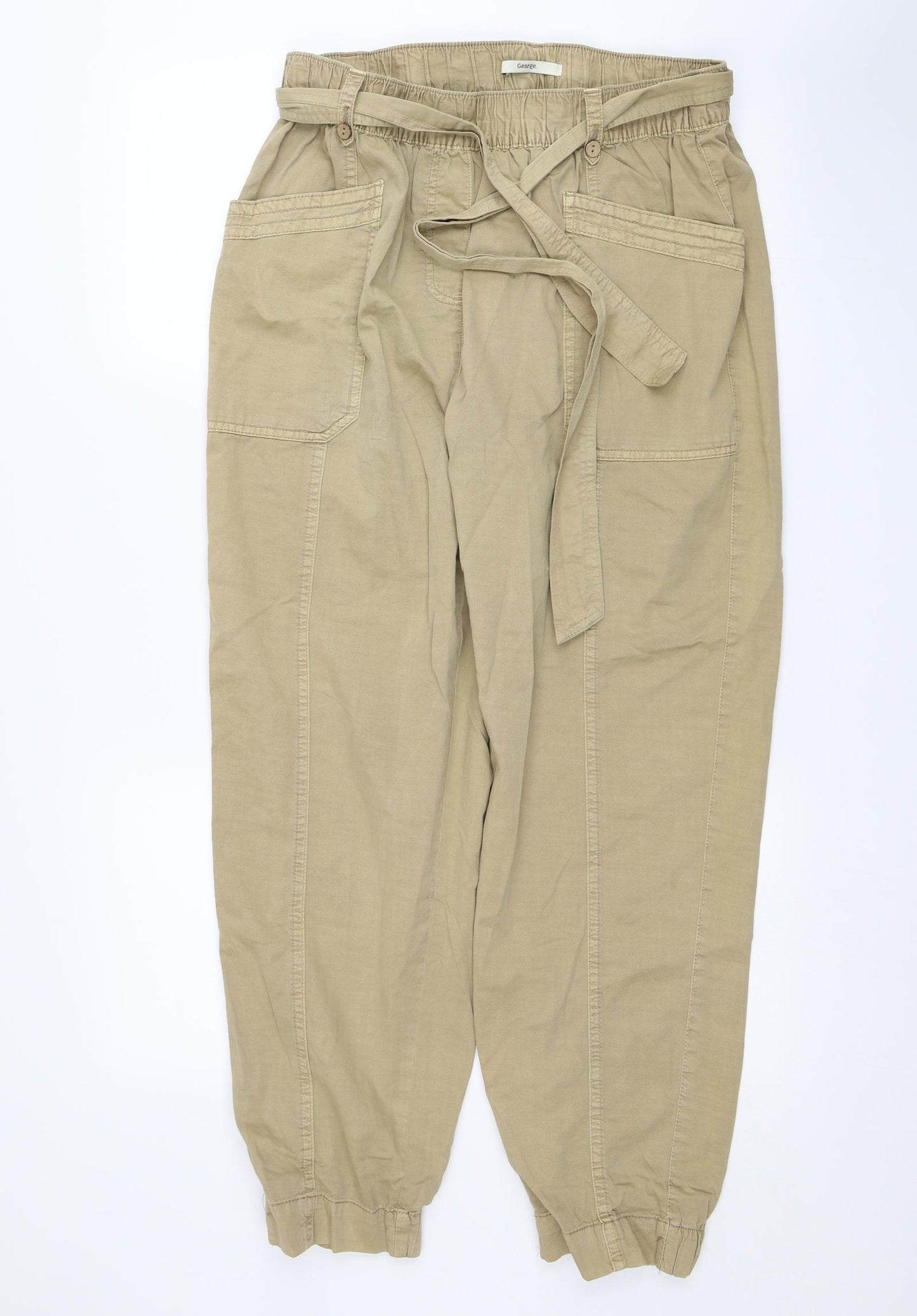 George Womens Beige   Cargo Trousers Size 16 L26 in