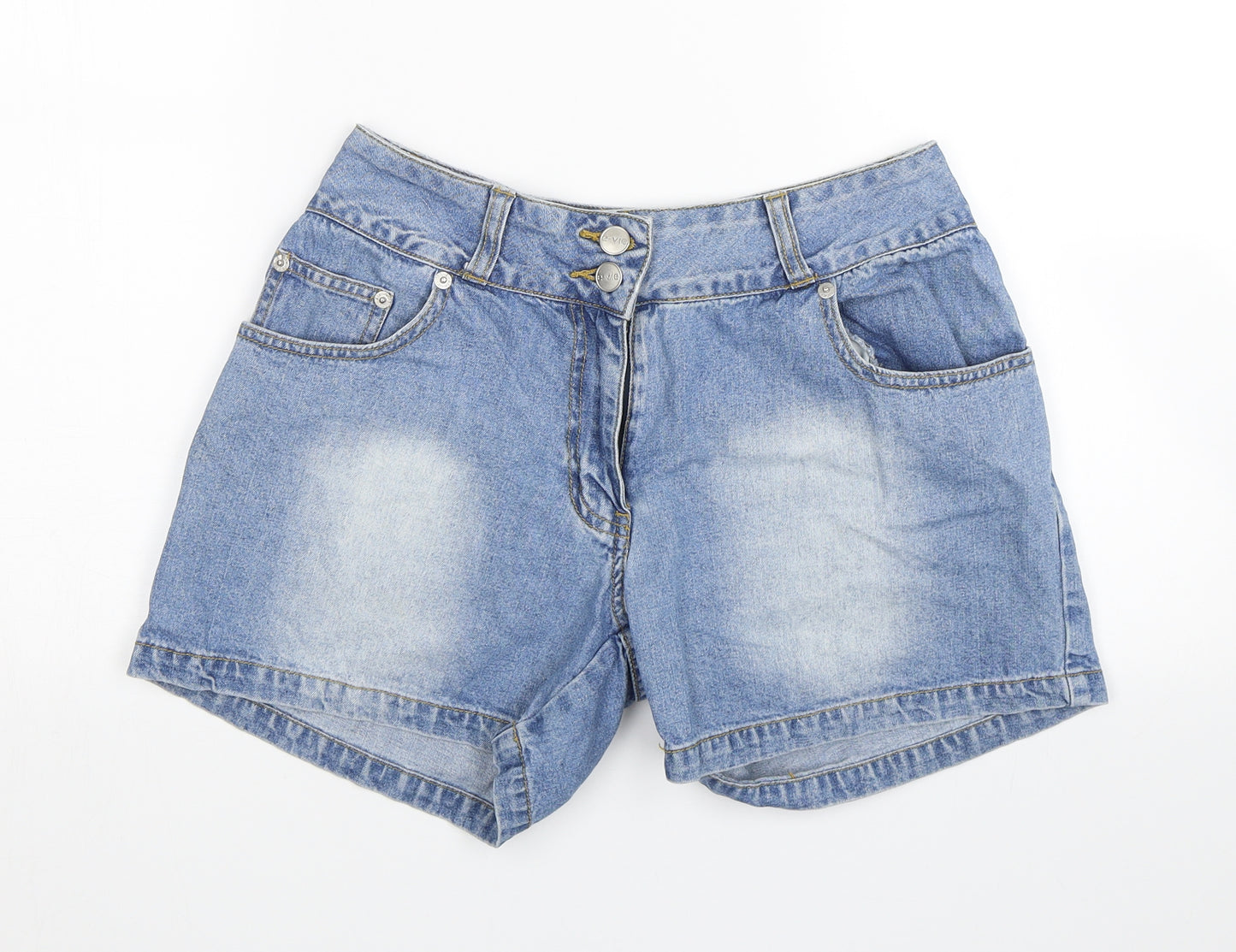 E-vie Womens Blue  Denim Chino Shorts Size 10