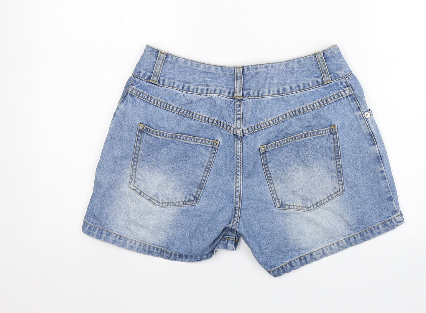 E-vie Womens Blue  Denim Chino Shorts Size 10
