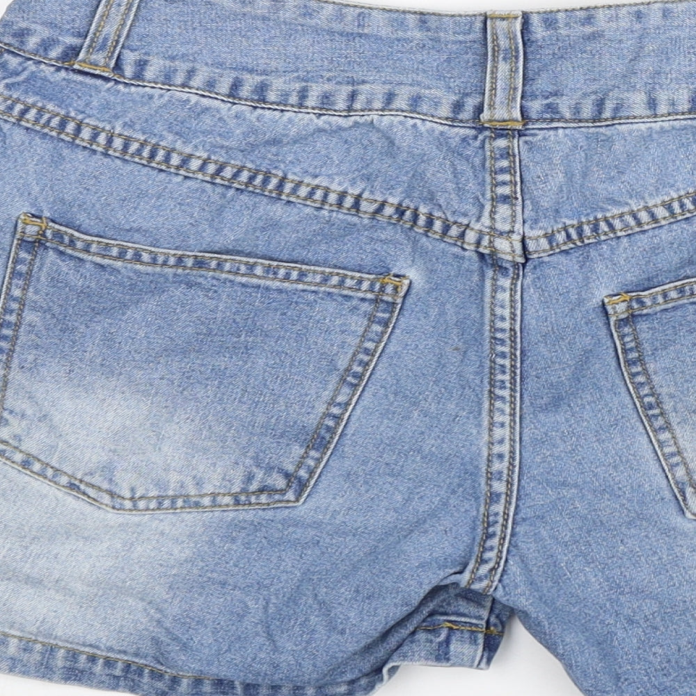 E-vie Womens Blue  Denim Chino Shorts Size 10