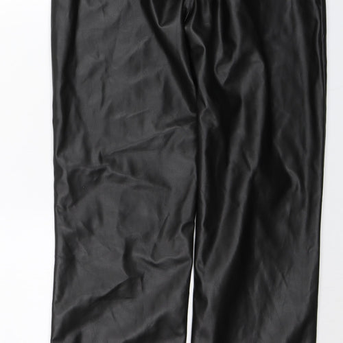 PRETTYLITTLETHING Womens Black   Trousers  Size 10 L32 in