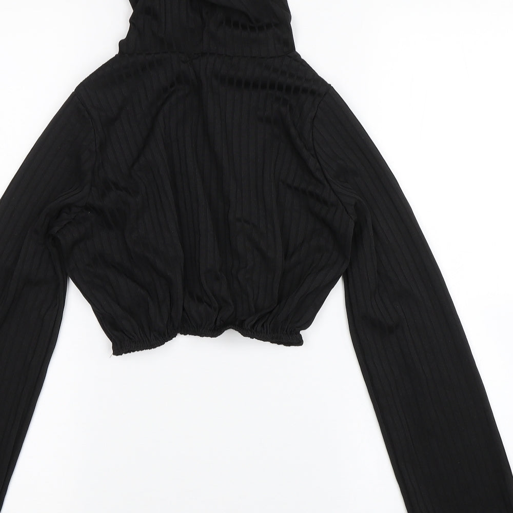 Misspap Womens Black   Basic Blouse Size 8