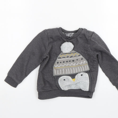 Fred & Flo Baby Grey   Pullover Jumper Size 12-18 Months