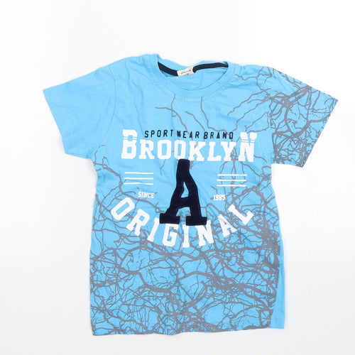 Macca Boy Boys Blue   Basic T-Shirt Size 7 Years  - Brooklyn