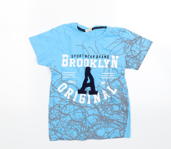 Macca Boy Boys Blue   Basic T-Shirt Size 7 Years  - Brooklyn